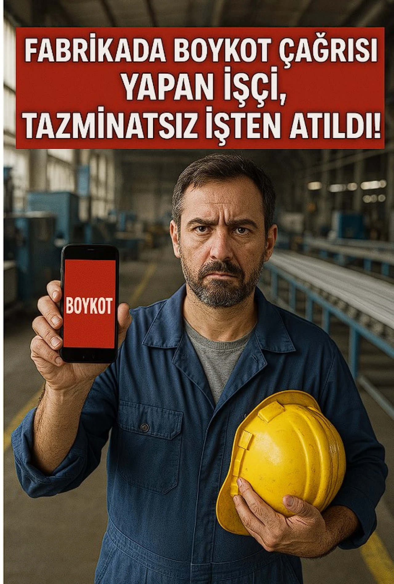 Fabrikada boykot çağrısı yapan işçi, tazminatsız işten atıldı!
