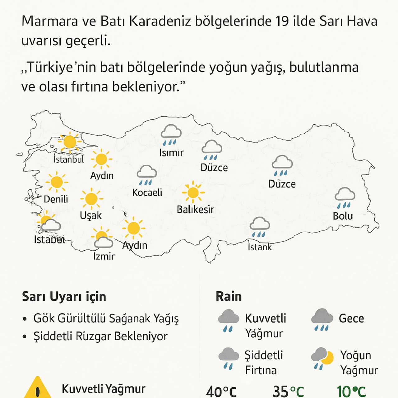 Meteoroloji'den anlık uyarı: 3 bölge risk altında! 19 il için "sarı" alarm durumu!