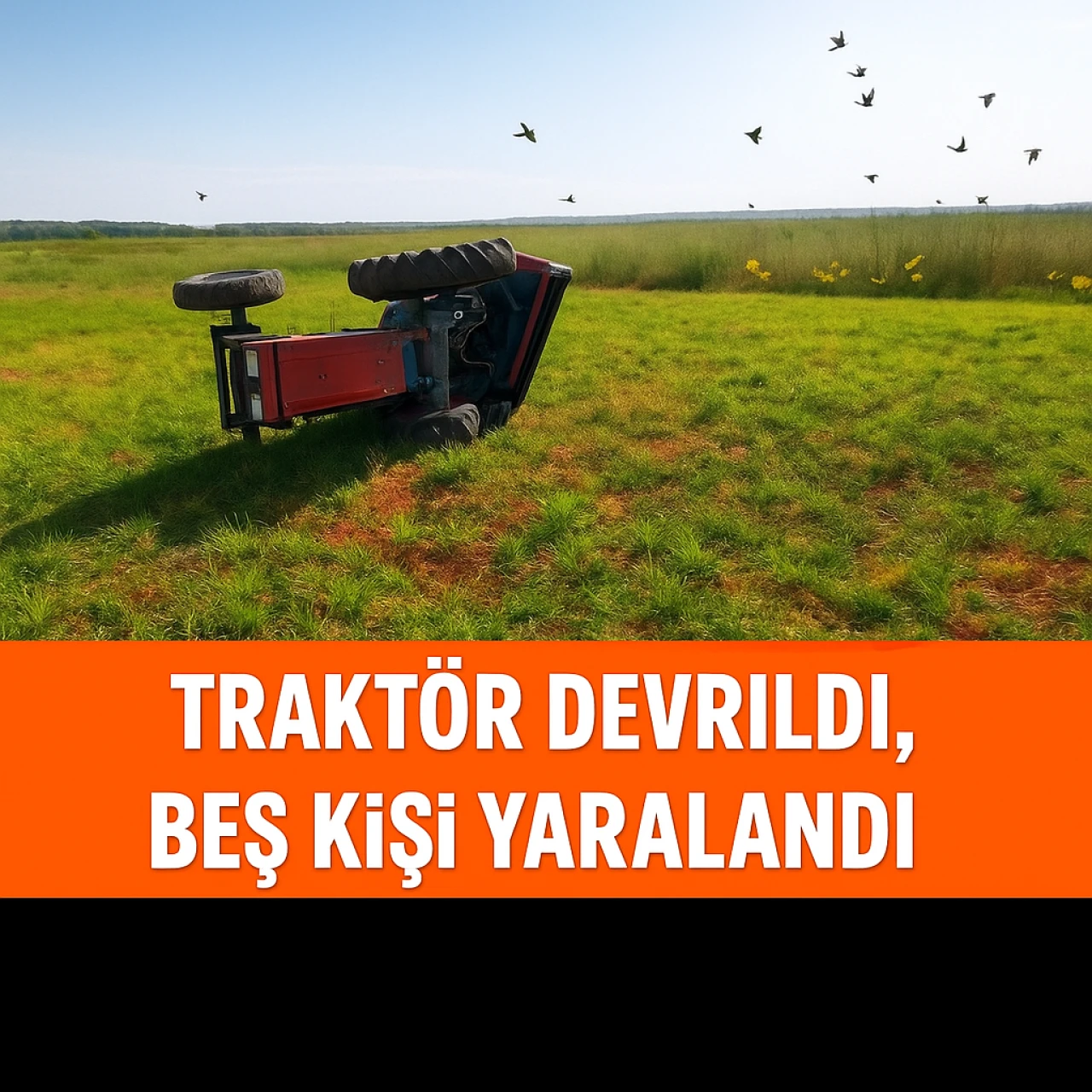 Traktör altında kalan çocuk hayatını kaybetti, 4 kişi yaralandı.