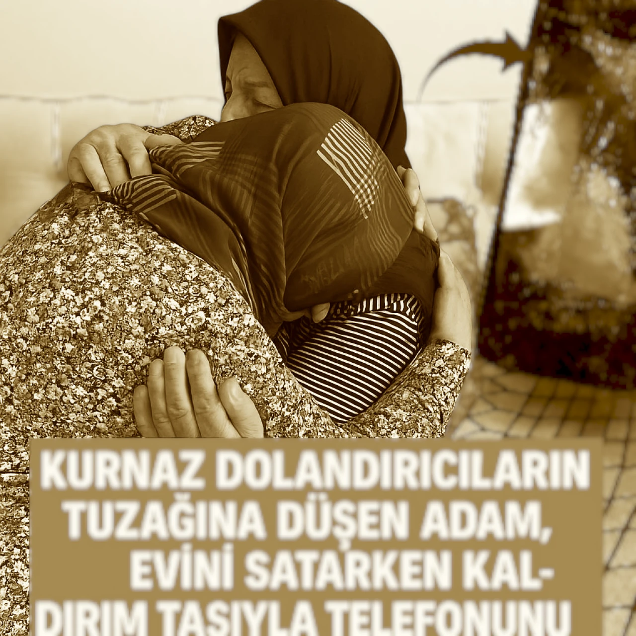 Kurnaz dolandırıcıların tuzağına düşen adam, evini satarken kaldırım taşıyla telefonunu kırdı!