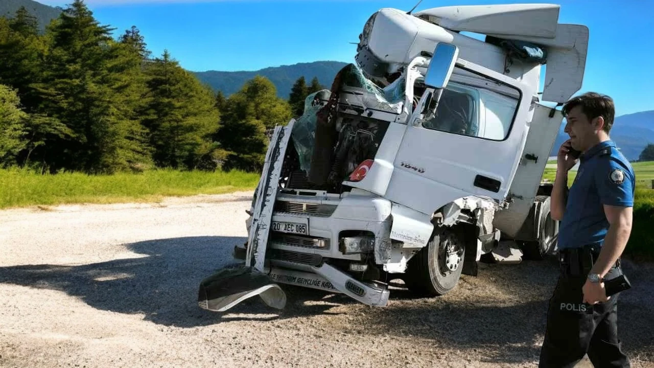 Tır, trafik ışığında duran otobüs ve araca çarptı: 6 kişi yaralandı