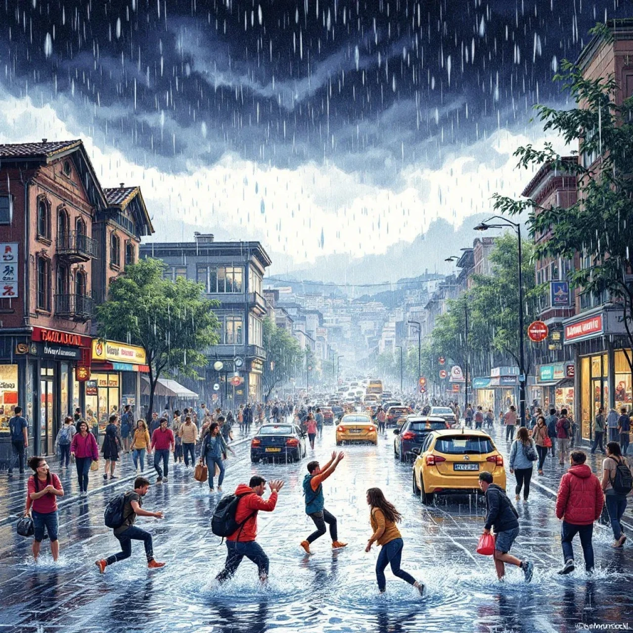 Kahramanmaraş'ta beklenmedik şekilde başlayan sağanak yağmur hayatı olumsuz etkiledi.