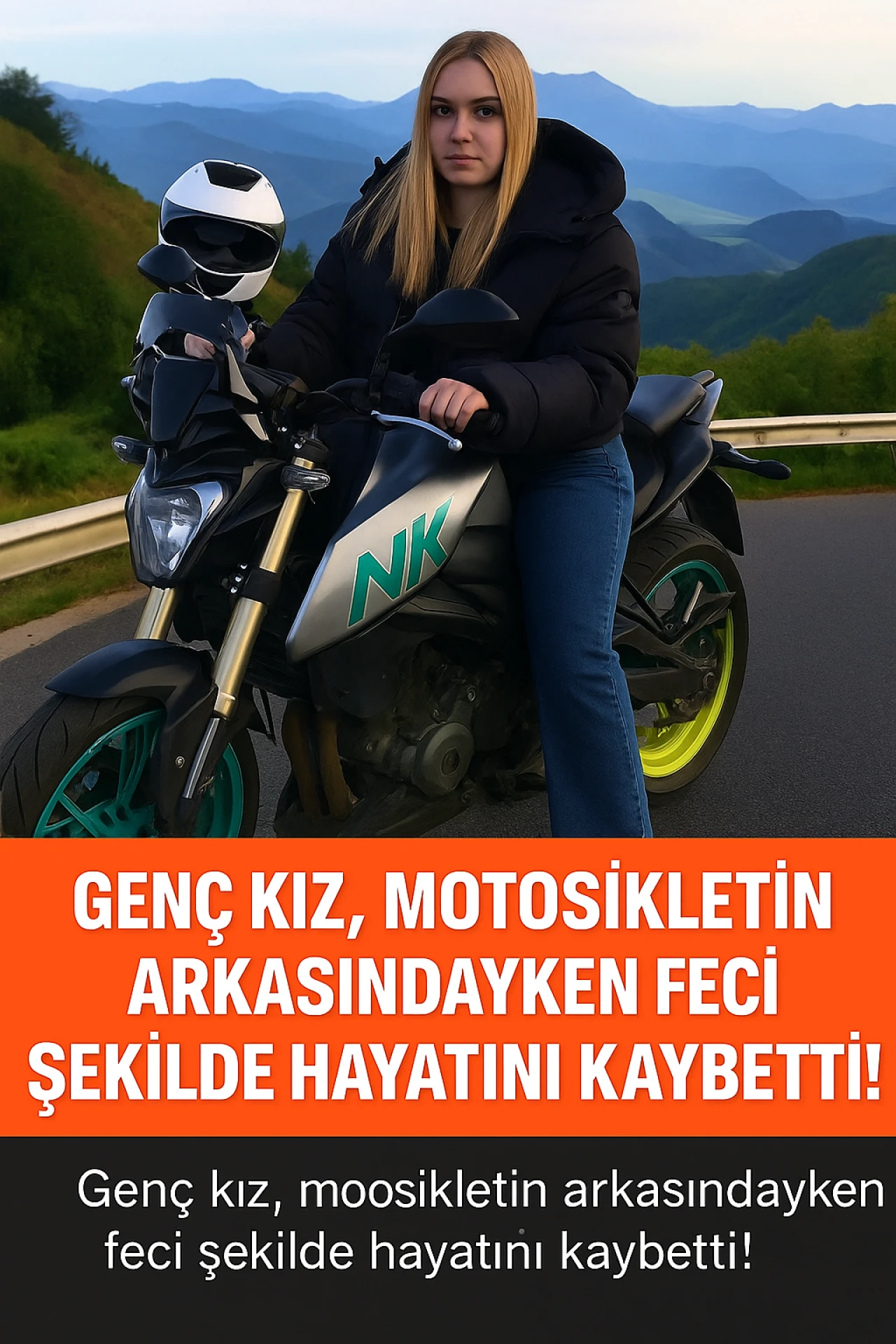 Genç kız, motosikletin arkasındayken feci şekilde hayatını kaybetti!
