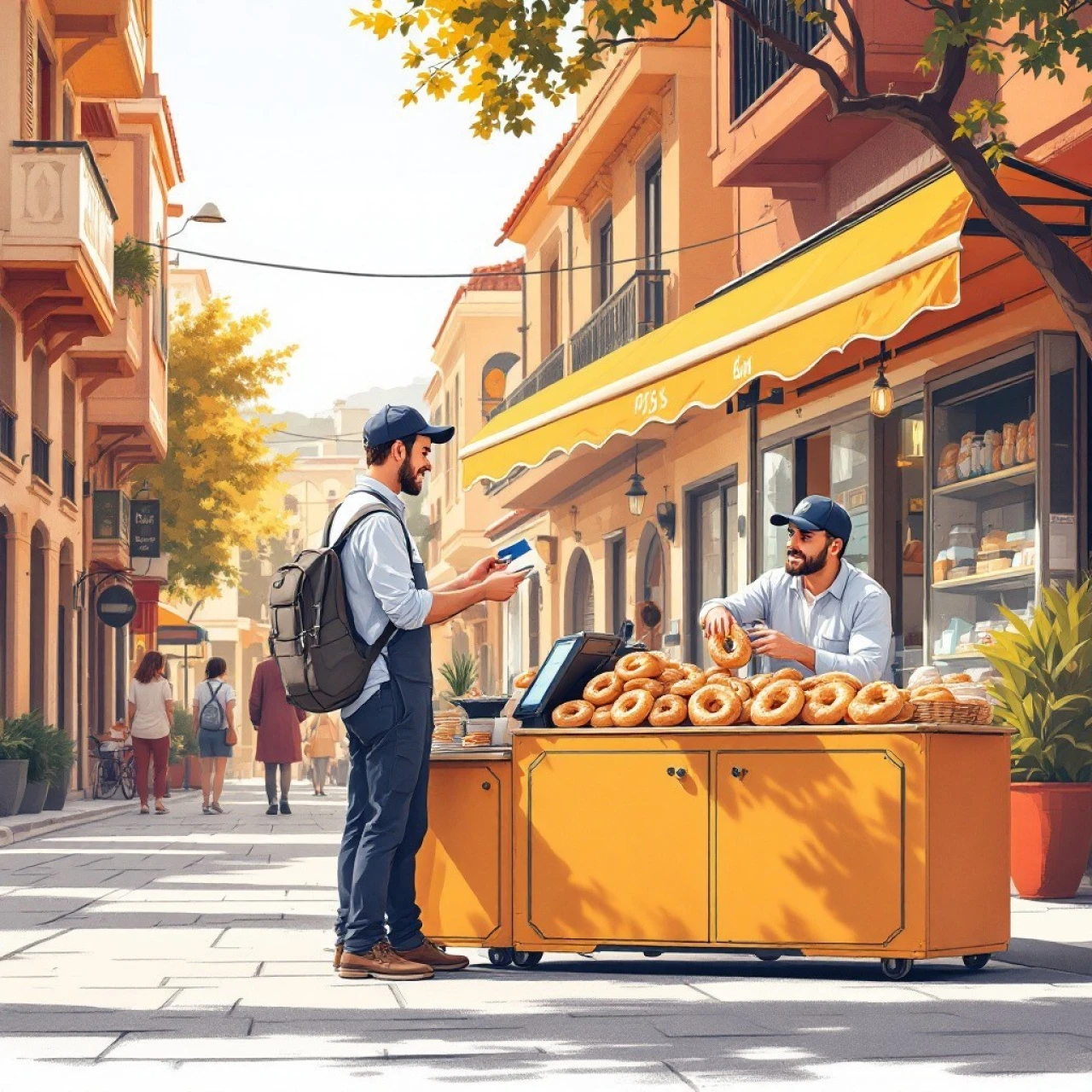 Sokak simitçisi modernleşiyor: Artık kartla ödeme kabul ediyor!