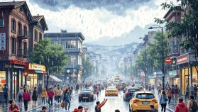 Kahramanmaraş'ta beklenmedik şekilde başlayan sağanak yağmur hayatı olumsuz etkiledi.