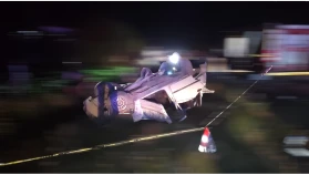 Baba ile 11 yaşındaki kızı trafik kazasında hayatını kaybetti.
