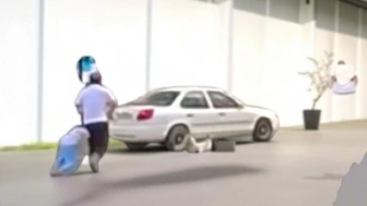 Kahramanmaraş'ta otomobilin çarpması sonucu yaşanan kaza anı kameraya yansıdı!