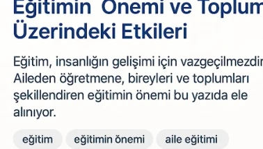 Eğitim Nedir? Eğitimin Önemi ve Toplum Üzerindeki Etkileri