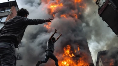 Komşusuna destek vermek için hızla harekete geçti! Yangın büyüyünce...