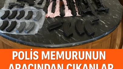 Polis memurunun aracından çıkanlar herkesi şaşırttı: Kaleşnikof tüfeği, ruhsatsız tabanca ve daha fazlası bulundu!
