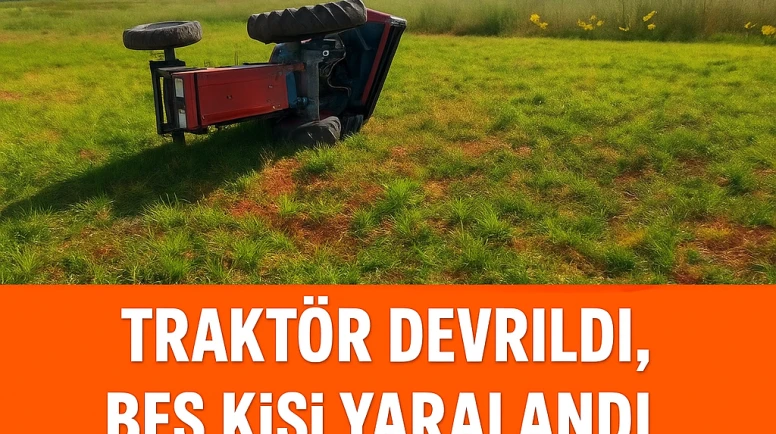 Traktör altında kalan çocuk hayatını kaybetti, 4 kişi yaralandı.